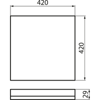 KANLUX AZPO stropní LED svítidlo, 420x420mm, 22W, 3000/4000/6000K, IP54, černá mat 31535