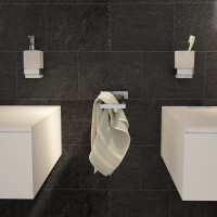 Gedy ELBA sklenka, mléčné sklo, chrom A01013