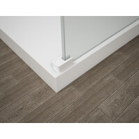 Polysan ESCA WHITE MATT jednodílná sprchová zástěna k instalaci ke stěně, kouřové matné sklo, 1000 mm ES1410-03