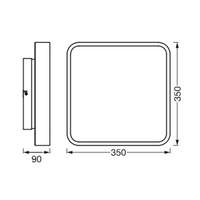 OSRAM ORBIS BACKLIGHT stropní svítidlo, 350x350mm, WIFI RGB+stmívatelné, OSRAM, 2800lm, 28W, IP20, bílá AC314090255