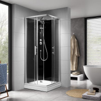 Aqualine GRANVIK čtvercový sprchový box 800x800x2180mm, čiré sklo GG80X80