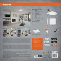 OSRAM ORBIS BACKLIGHT stropní svítidlo, 350x350mm, WIFI RGB+stmívatelné, OSRAM, 2800lm, 28W, IP20, bílá AC314090255