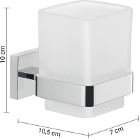 Gedy ELBA sklenka, mléčné sklo, chrom A01013