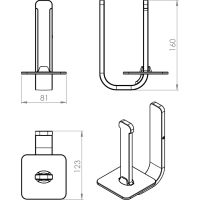 Gedy OUTLINE držák toaletního papíru rezervní, chrom 3224213