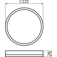 KANLUX AZPO stropní LED svítidlo, ø 225mm, 11, 8W, 3000/4000/6000K, IP54, bílá 31512