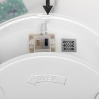 KANLUX AZPO stropní LED svítidlo, ø 420mm, 22W, 3000/4000/6000K, IP54, černá mat 31517