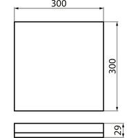 KANLUX AZPO stropní LED svítidlo, 300x300mm, 17, 5W, 3000/4000/6000K, IP54, bílá 31532