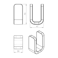 Gedy OUTLINE háček, černá mat 322614