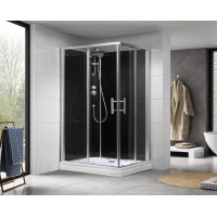 Aqualine GRANVIK obdélníkový sprchový box 800x1200x2180mm, čiré sklo GG80X120
