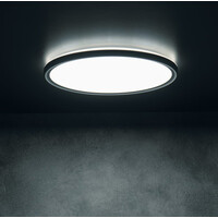 KANLUX AZPO stropní LED svítidlo, ø 420mm, 22W, 3000/4000/6000K, IP54, černá mat 31517