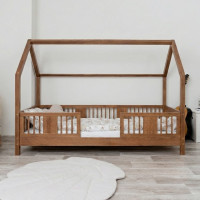 Dětská domečková postel z masivu borovice LUNA L 10 - 200x90 cm