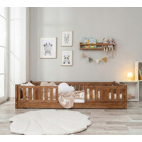 Dětská Montessori postel z masivu borovice NIKO - 160x80 cm