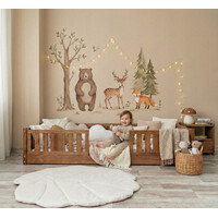 Dětská Montessori postel z masivu borovice NIKO - 160x80 cm