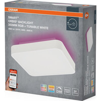 OSRAM ORBIS BACKLIGHT stropní svítidlo, 350x350mm, WIFI RGB+stmívatelné, OSRAM, 2800lm, 28W, IP20, bílá AC314090255