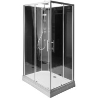 Aqualine GRANVIK obdélníkový sprchový box 800x1200x2180mm, čiré sklo GG80X120