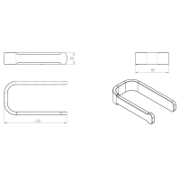 Gedy OUTLINE držák toaletního papíru, chrom 322413