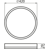 KANLUX AZPO stropní LED svítidlo, ø 420mm, 22W, 3000/4000/6000K, IP54, černá mat 31517