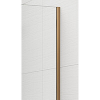 Polysan ESCA COPPER MATT jednodílná sprchová zástěna k instalaci ke stěně, sklo čiré, 400 mm ES1040-09