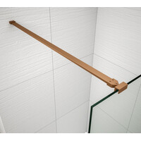 Polysan ESCA COPPER MATT jednodílná sprchová zástěna do prostoru, sklo Flute, 1300 mm ES1313-10