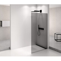 Polysan ARCHITEX BLACK MATT sprchová zástěna 1162mm, kouřové sklo AXB120SC