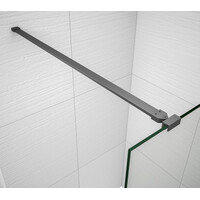 Polysan ESCA GUN METAL jednodílná sprchová zástěna do prostoru, sklo Marron, 1400 mm ES1514-12