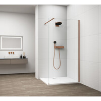 Polysan ESCA COPPER MATT jednodílná sprchová zástěna k instalaci ke stěně, sklo čiré, 1000 mm ES1010-09