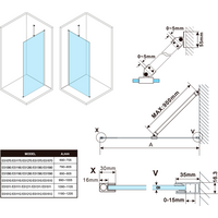 Polysan ESCA COPPER MATT jednodílná sprchová zástěna k instalaci ke stěně, sklo Marron, 700 mm ES1570-09
