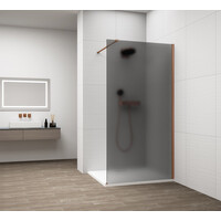 Polysan ESCA COPPER MATT jednodílná sprchová zástěna k instalaci ke stěně, kouřové matné sklo, 700 mm ES1470-09