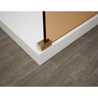 Polysan ESCA GOLD MATT jednodílná sprchová zástěna k instalaci ke stěně, sklo čiré, 600 mm ES1060-04