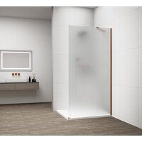 Polysan ESCA COPPER MATT jednodílná sprchová zástěna k instalaci ke stěně, matné sklo, 700 mm ES1170-09