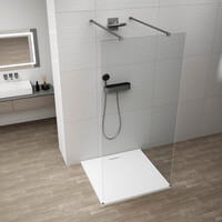 Polysan ESCA GUN METAL jednodílná sprchová zástěna do prostoru, čiré sklo, 1500 mm ES1015-12