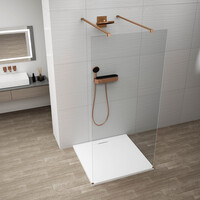 Polysan ESCA COPPER MATT jednodílná sprchová zástěna do prostoru, čiré sklo, 1500 mm ES1015-10