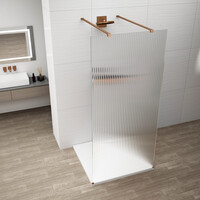 Polysan ESCA COPPER MATT jednodílná sprchová zástěna do prostoru, sklo Flute, 1300 mm ES1313-10