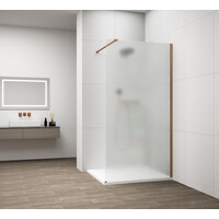 Polysan ESCA COPPER MATT jednodílná sprchová zástěna k instalaci ke stěně, matné sklo, 800 mm ES1180-09