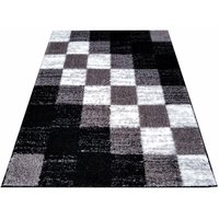 Kusový koberec SHAGGY TOP - kostky - šedý