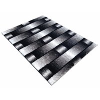 Kusový koberec SHAGGY TOP - pruhy - šedý