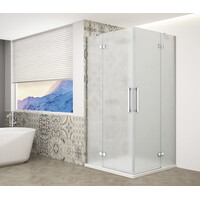 Gelco TRINITY CHROME obdélníkový sprchový kout 1100x800mm, rohový vstup, matné sklo GT2280-11M-CH