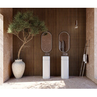 Kerasan HAKO keramické umyvadlo ke stěně, 30x88, 5x30cm, bílá 554301-1