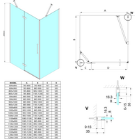 Gelco TRINITY GOLD MATT čtvercový sprchový kout 900x900mm, matné sklo, pravé GT5690-90MR-G