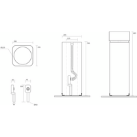 Kerasan HAKO keramické umyvadlo volně stojící, 30x88, 5x30cm, verde mat 554311-2