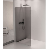 Polysan ARCHITEX sada pro uchycení skla podlaha-stěna se spádovou lištou, 1615x2105mm, levá, leštěný hliník AX2116L