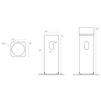 Kerasan HAKO keramické umyvadlo ke stěně, 30x88, 5x30cm, verde mat 554311-1