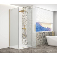 Gelco TRINITY GOLD MATT čtvercový sprchový kout 900x900mm, matné sklo, pravé GT5690-90MR-G