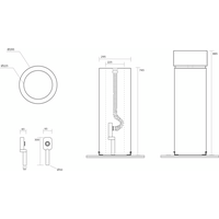 Kerasan OKE keramické umyvadlo volně stojící, průměr 30x88, 5cm, verde mat 554011-2