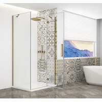 Gelco TRINITY GOLD MATT obdélníkový sprchový kout 1200x900mm, čiré sklo, pravé GT5690-12CR-G