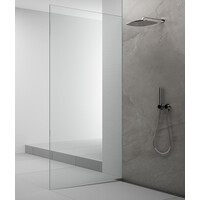 Polysan ARCHITEX sada pro uchycení skla podlaha-stěna se spádovou lištou, 1615x2105mm, levá, leštěný hliník AX2116L