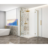 Gelco TRINITY GOLD MATT obdélníkový sprchový kout 1000x900mm, rohový vstup, čiré sklo GT2290-10C-G