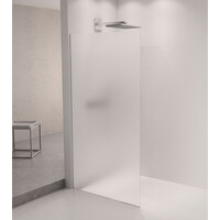 Polysan ARCHITEX sada pro uchycení skla podlaha-stěna se spádovou lištou, 1615x2105mm, levá, leštěný hliník AX2116L