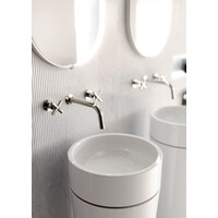 Kerasan OKE keramické umyvadlo ke stěně průměr 30x88, 5cm, verde mat 554011-1