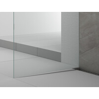 Polysan ARCHITEX sada pro uchycení skla podlaha-stěna se spádovou lištou, 1615x2105mm, levá, leštěný hliník AX2116L